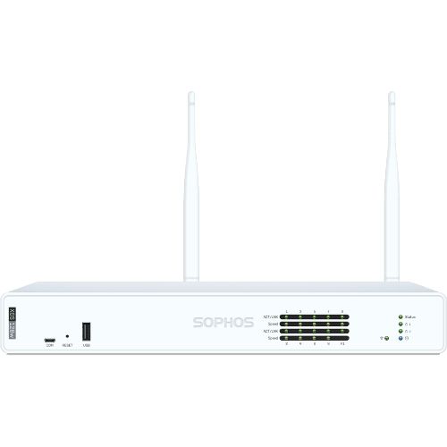 Sophos XGS 128w Security Firewall Appliance, Desktop, Wi-Fi 6, FW 19.1G, TP 4.0G, VPN 15.05G, 9x2.5GbE, 1xSFP. - Leader Electronics