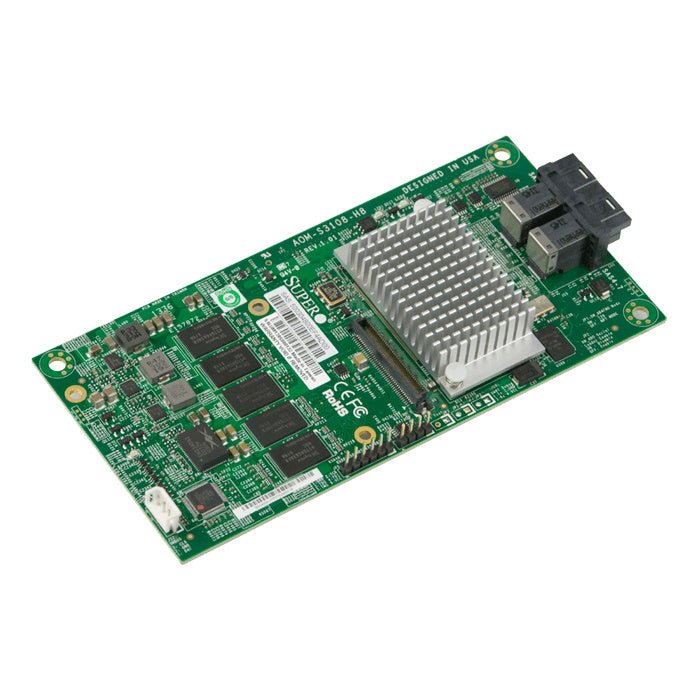 Supermicro AOM-S3108M-H8 - storage controller (RAID) - SAS 12Gb/s - PCIe - Leader Electronics