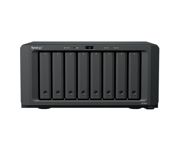 Synology DiskStation DS1825+ 8 Bay NAS, Diskless 3.5' HDD/SSD (0/8), 2x M.2 NVMe (0/2), AMD Ryzen V1500B 4 Core 2.2GHz, 4GB RAM - Leader Electronics