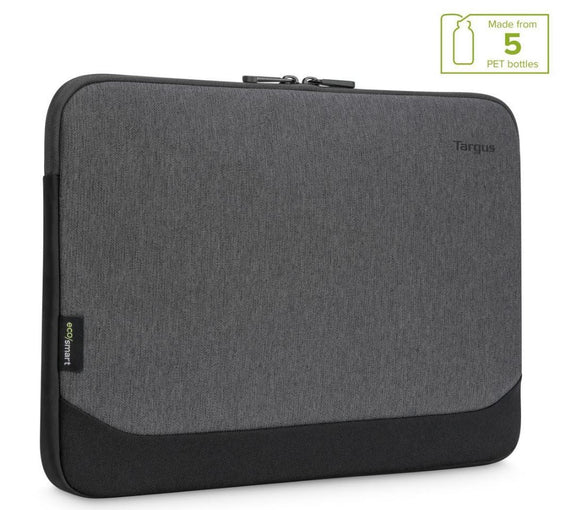 Targus 15.6' -16' Cypress EcoSmart Sleeve for Laptop Notebook Tablet - Up to 15.6', Made with 5 Recycled Plastic Water Bottles - Grey - Leader Electronics