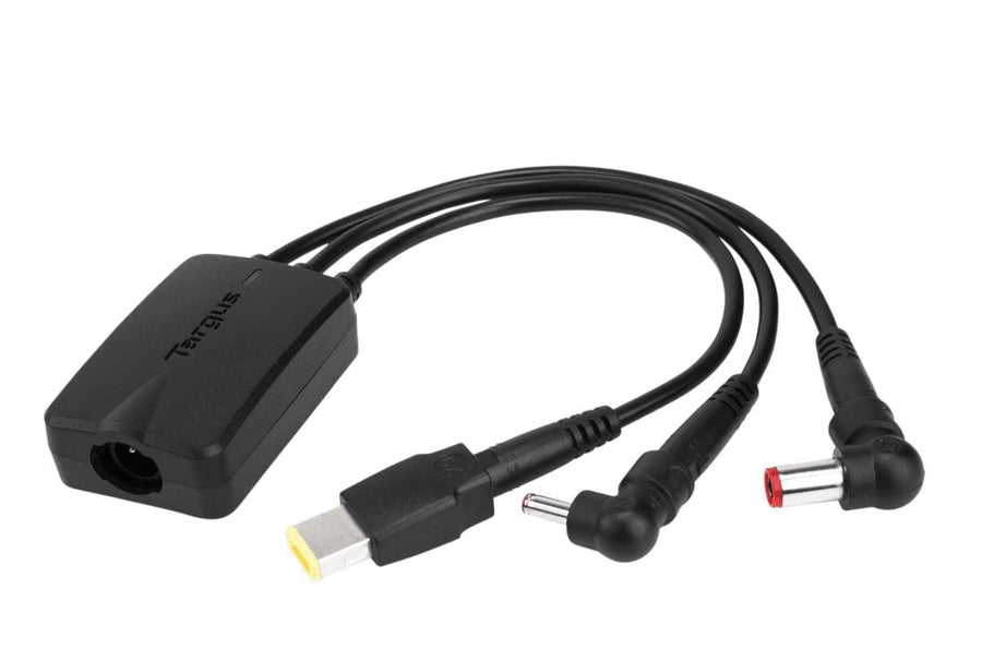 Targus 3-Way Active DC Charging Cable 3 Pin - Accommodates up to 3 different Power Tips/SecureFix clips for Semi-Permanent (LS) - Leader Electronics