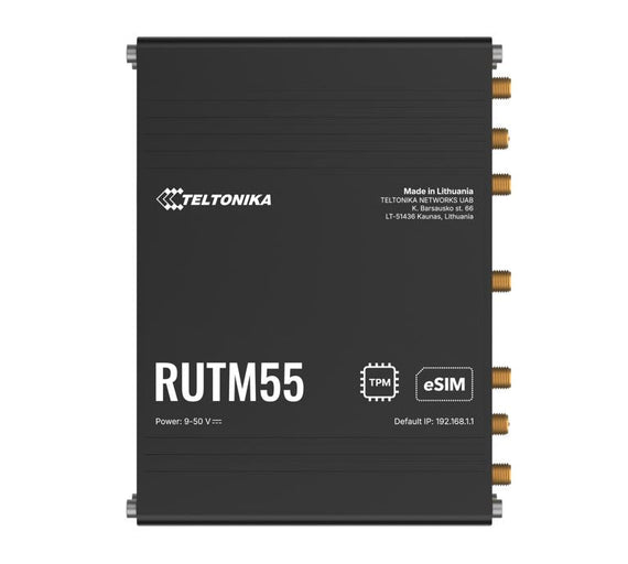 Teltonika RUTM55 Dual 5G Router, Dual SIM & eSIM™, Telit 5G Modem, Auto-Failover, - Leader Electronics
