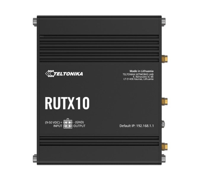 Teltonika RUTX10 Professional Ethernet Router, Industrial Ethernet Router/VPN/Firewall (NO-LTE) with Dual Band WiFi 5 802.11ac, PSU included - Leader Electronics