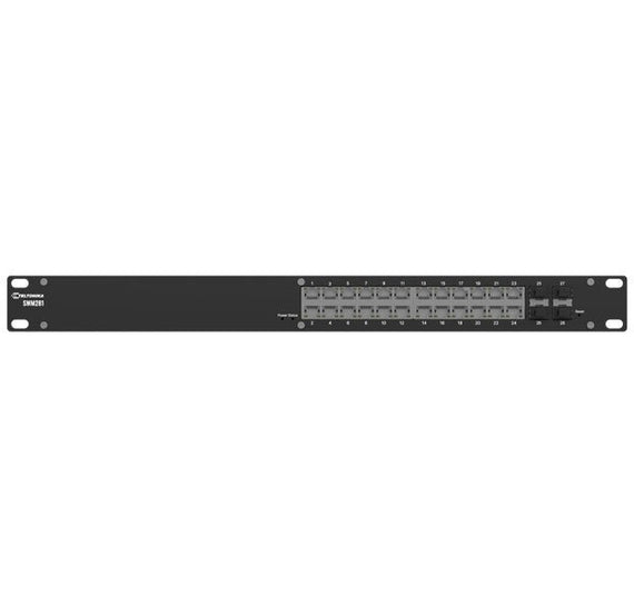 Teltonika SWM281 Gigabit Ethernet managed switch, 24 Gigabit Ethernet with 4 SFP ports, VLAN segmentation, 2-year free RMS - Leader Electronics