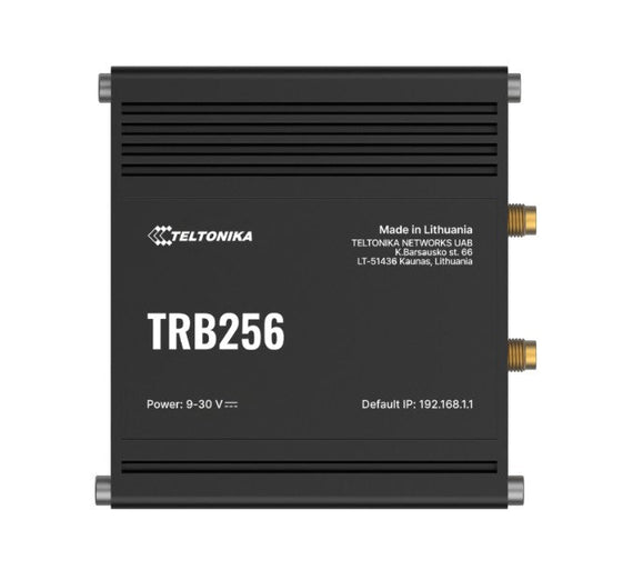 Teltonika TRB256 Industrial IoT Gateway, 4G/LTE(Cat 4), Dual SIM, 450 MHz BAND, Auto-Failover, Backup WAN, Supports DNP3, PSU excluded - Leader Electronics