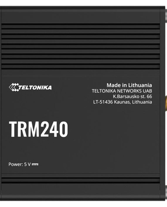 Teltonika TRM240 Industrial Cellular Modem, 4G/LTE (Cat 1), USB LTE Cat 1 Modem with a Rugged Housing and External Antenna Connector, PSU excluded - Leader Electronics