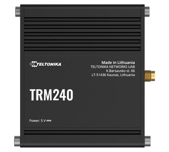 Teltonika TRM240 Industrial Cellular Modem, 4G/LTE (Cat 1), USB LTE Cat 1 Modem with a Rugged Housing and External Antenna Connector, PSU excluded - Leader Electronics