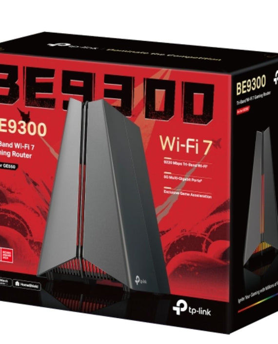 TP-Link Archer GE550 BE9300 Tri-Band Wi-Fi 7 Gaming Router (WIFI7) 574 Mbps at 2.4 GHz + 2882 Mbps at 5 GHz + 5764 Mbps at 6 GHz, 4× Internal Antenna - Leader Electronics