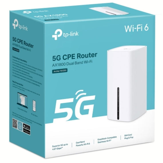 TP-Link Archer NX200 5G AX1800 Wireless Dual-Band Gigabit Router, 1201 Mbps at 5 GHz + 574 Mbps at 2.4 GHz, 5G NR 4.67Gbps/1.25Gbps, LTE support Cat 1 - Leader Electronics