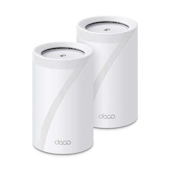 TP-Link Deco BE68 BEBE 14000 Tri-Band Whole Home Mesh Wi-Fi 7 System(2-pack) BE14000, Wi-Fi 7, Tri-Band 6/5/2.4GHz, AI Mesh, 8 antennas, 10G+2.5G LAN - Leader Electronics