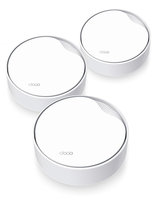 TP-Link Deco X50-PoE(3-pack) AX3000 Whole Home Mesh WiFi 6 System with PoE, 574 Mbps at 2.4 GHz + 2402 Mbps at 5 GHz - Leader Electronics