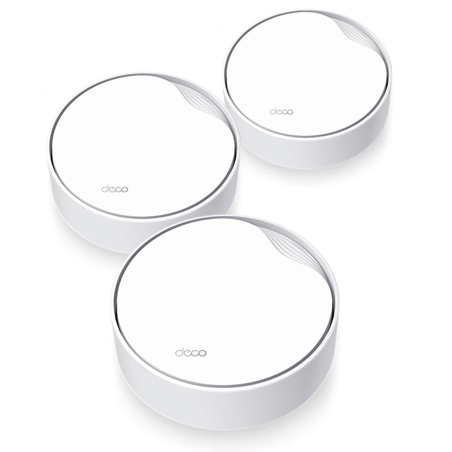 TP-Link Deco X50-PoE(3-pack) AX3000 Whole Home Mesh WiFi 6 System with PoE, 574 Mbps at 2.4 GHz + 2402 Mbps at 5 GHz - Leader Electronics