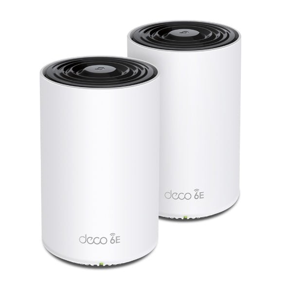 TP-Link Deco XE75 AXE5400 Tri-Band Mesh Wi-Fi 6E System (2-pack) 574 Mbps at 2.4 GHz + 2402 Mbps at 5 GHz + 2402 Mbps at 6 GHz - Leader Electronics