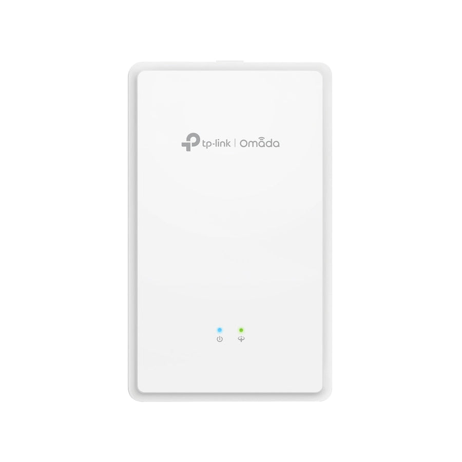 TP-Link EAP625GP-Wall Omada AX1800 Wi-Fi 6 Wall Plate GPON Access Point, 574Mbps at 2.4 GHz + 1201 Mbps at 5 GHz, AC Power, Poe Out,4×Internal Antenn - Leader Electronics
