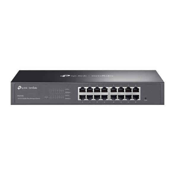 TP-Link ES216G Omada 16-Port Gigabit Easy Managed Switch, Flow Control, Loopback Detection, Port Isolation, Port Mirroring, LAG, VLAN, IGMP Snooping, - Leader Electronics