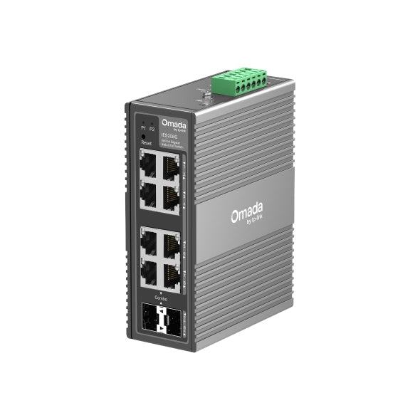 TP-Link IES208G Omada 8-Port Gigabit Industrial Easy Managed Switch , 2× GE SFP/RJ45, 6× GE RJ45 - Leader Electronics