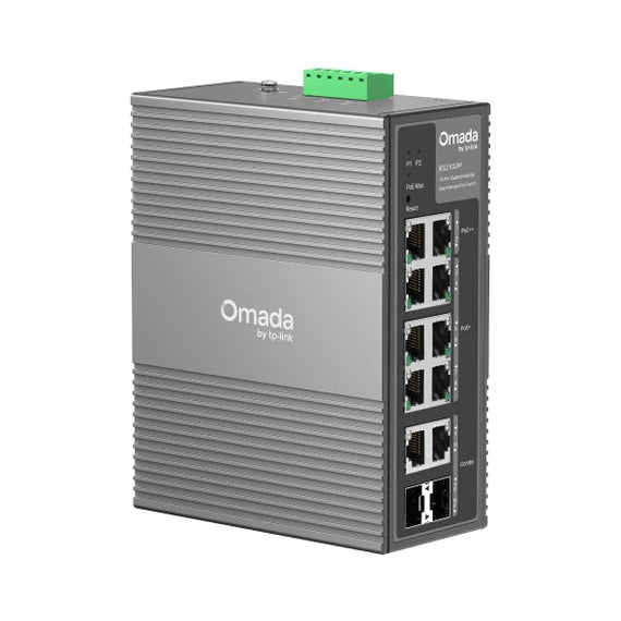 TP-Link IES210GPP Omada 10-Port Gigabit Industrial Easy Managed Switch with 6-Port PoE+ and 2-Port PoE++ - Leader Electronics