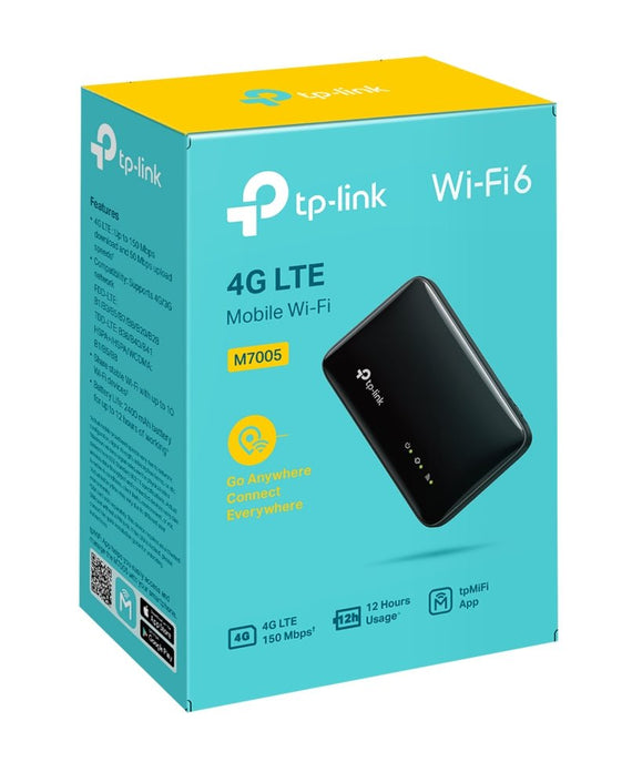 TP-Link M7005 4G LTE Mobile Wi-Fi supported with up to 150 Mbps download and 50 Mbps upload speeds - Leader Electronics
