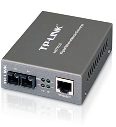 TP-Link MC210CS 1000Mbps RJ45 to 1000Mbps single-mode SC fiber Converter, Full-duplex, up to 15Km, switching power adapter, chassis TL-MC1400 rack-mou - Leader Electronics