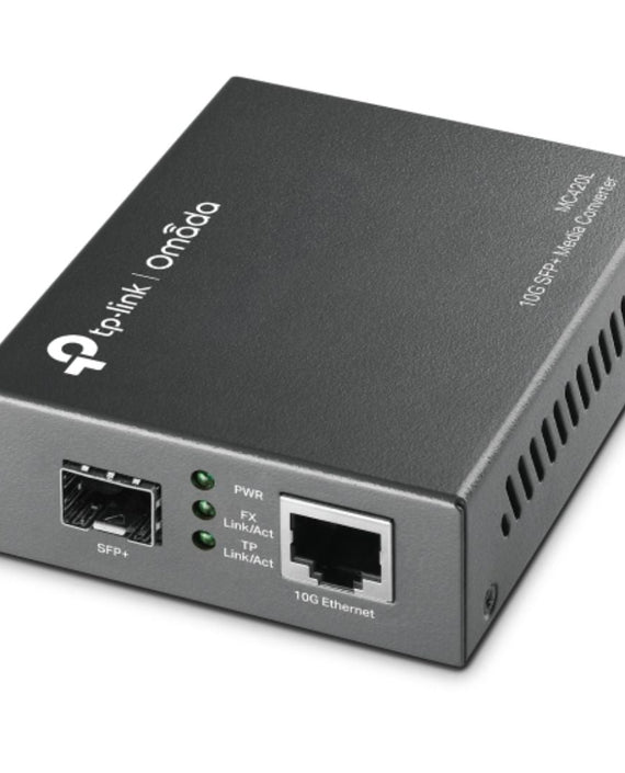 TP-Link MC420L Omada 10G Multi-Gigabit SFP Media Converter, 1× 1G/2.5G/5G/10Gbps Auto-Negotiation RJ45 ports supporting Auto-MDI/MDIX - Leader Electronics