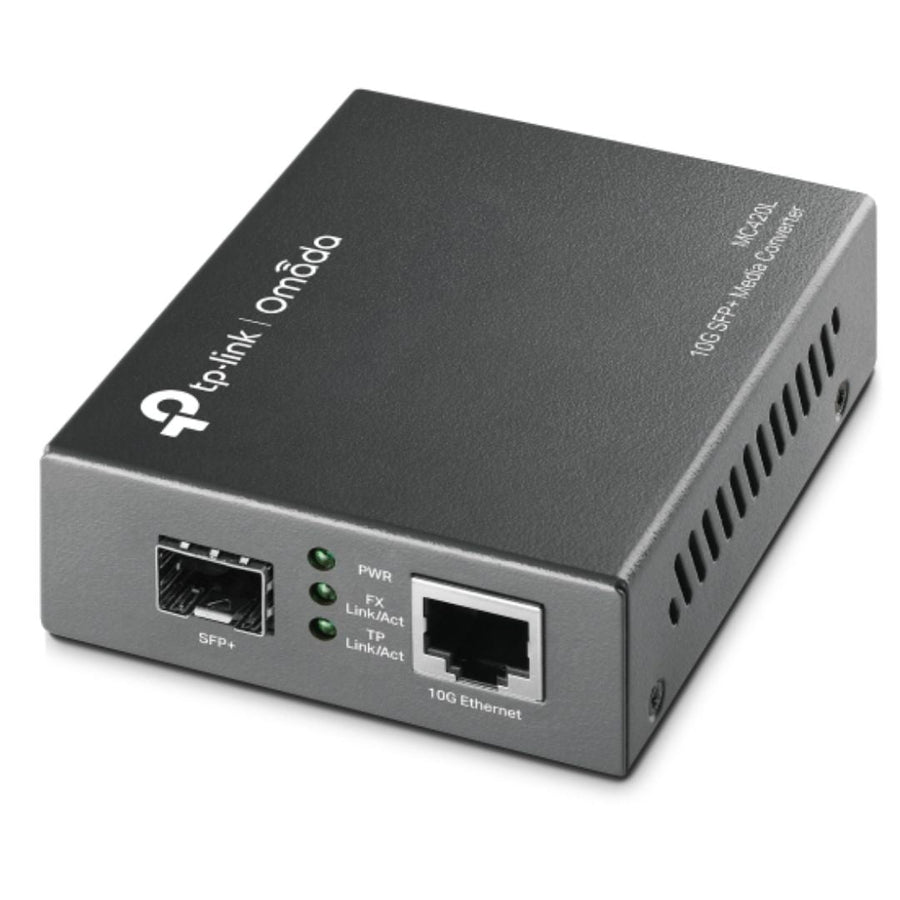TP-Link MC420L Omada 10G Multi-Gigabit SFP Media Converter, 1× 1G/2.5G/5G/10Gbps Auto-Negotiation RJ45 ports supporting Auto-MDI/MDIX - Leader Electronics