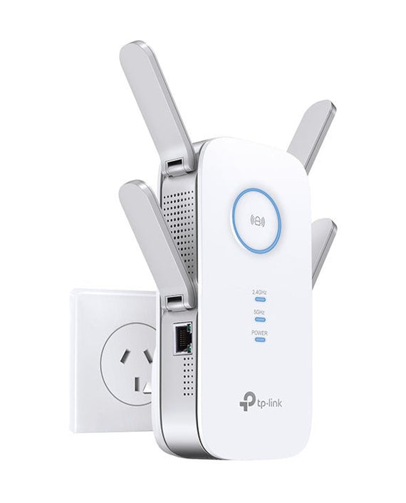 TP-Link RE650 AC2600 2600Mbps Wi-Fi Range Extender 800Mbps@2.4GHz 1733Mbps@5GHz 1x1Gbps LAN 4xAntennas 4×4 MU-MIMO Beamforming Access Point Mode - Leader Electronics