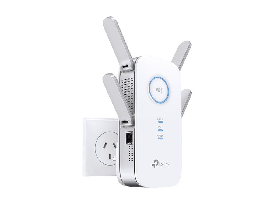 TP-Link RE650 AC2600 2600Mbps Wi-Fi Range Extender 800Mbps@2.4GHz 1733Mbps@5GHz 1x1Gbps LAN 4xAntennas 4×4 MU-MIMO Beamforming Access Point Mode - Leader Electronics