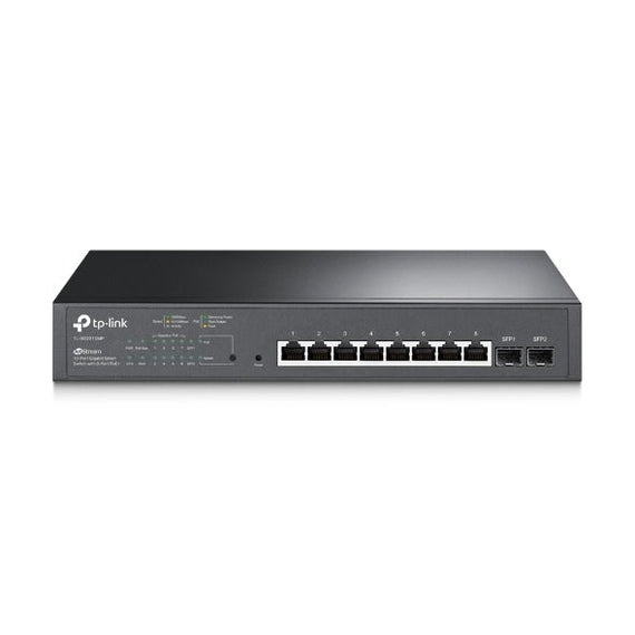 TP-Link SG2210MP 10-Port Gigabit Smart Switch with 8-Port PoE+ 1xFan 14.9Mpps Support Omada SDN, 802.1p CoS/DSCP QOS, IGMP Snoop Rack Mountable - Leader Electronics