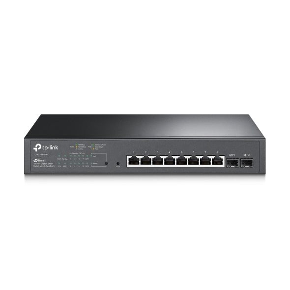 TP-Link SG2210MP 10-Port Gigabit Smart Switch with 8-Port PoE+ 1xFan 14.9Mpps Support Omada SDN, 802.1p CoS/DSCP QOS, IGMP Snoop Rack Mountable - Leader Electronics