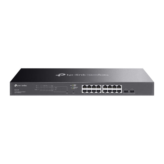 TP-Link SG2218P JetStream 18-Port Gigabit Smart Switch, 16-Port PoE+, Omada SDN, 2x GBit SFP Slots, 150W PoE Budget - Leader Electronics
