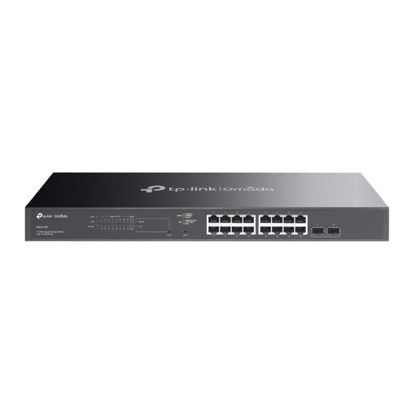 TP-Link SG2218P JetStream 18-Port Gigabit Smart Switch, 16-Port PoE+, Omada SDN, 2x GBit SFP Slots, 150W PoE Budget - Leader Electronics