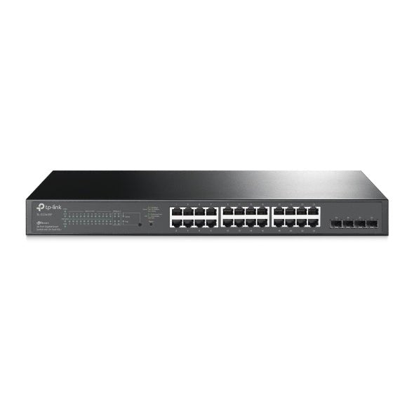 TP-Link SG2428P JetStream 28-Port Gigabit Smart Switch 24-Port PoE+ 4 Gigabit SFP, Omada SDN, 802.1p CoS/DSCP QOS, Rack Mountable - Leader Electronics