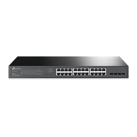 TP-Link SG2428P JetStream 28-Port Gigabit Smart Switch 24-Port PoE+ 4 Gigabit SFP, Omada SDN, 802.1p CoS/DSCP QOS, Rack Mountable - Leader Electronics