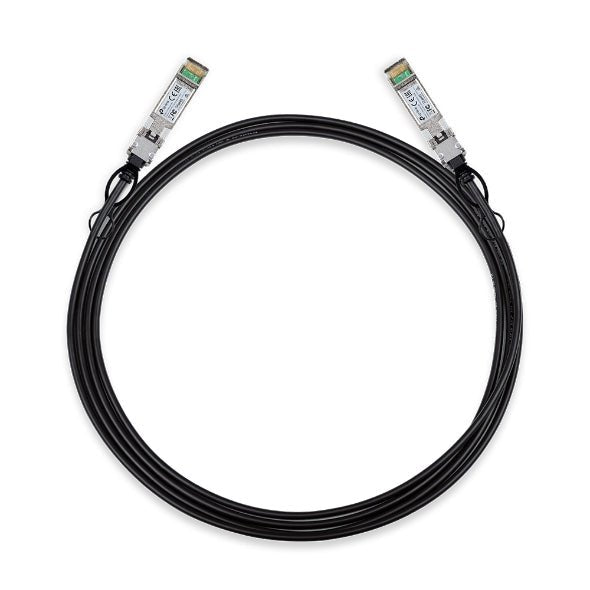 TP-Link SM5220-3M 3 Meter 10G SFP+ Direct Attach Cable, Drives 10 Gigabit Ethernet, 10G SFP+ Connector on Both Sides (Replaces TXC432-CU3M) - Leader Electronics