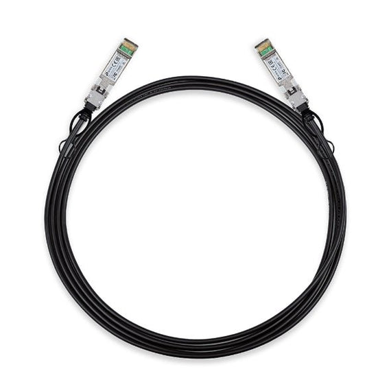 TP-Link SM5220-3M 3 Meter 10G SFP+ Direct Attach Cable, Drives 10 Gigabit Ethernet, 10G SFP+ Connector on Both Sides (Replaces TXC432-CU3M) - Leader Electronics