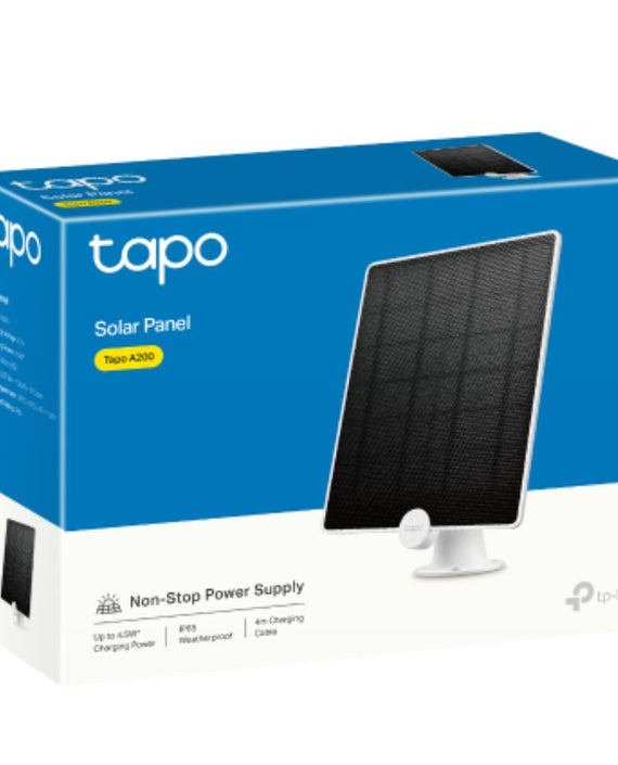 TP-Link Tapo A200 Tapo Solar Panel, Up to 4.5W Charging Power, 4M Charging Cable, 360° Adjustable Mounting Bracket - Leader Electronics