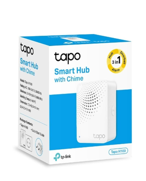 TP-Link Tapo Smart IoT Hub with Chime, Whole-Home Coverage, Low-Power Wireless Protocol , Smart Alarm, Smart Doorbell (Tapo H100） - Leader Electronics