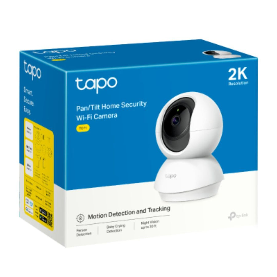 TP-Link TC71 Pan/Tilt Home Security Wi-Fi Camera, 2K, 3MP (2304x1296), Two-Way Audio, Sound & Light Alarm, Motion Detect - Leader Electronics