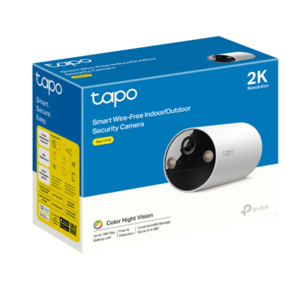 TP-Link TC82 Battery-Powered Outdoor Security Camera, Color Night Vision, Smart Person Detection, Intelligent Phone Notifications - Leader Electronics