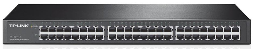 TP-Link TL-SG1048 48-Port Gigabit Rackmount Switch 19-inch rack-mountable steel case 96Gbps Switching Capacity IEEE 802.3x flow control Auto MDI/MDIX - Leader Electronics