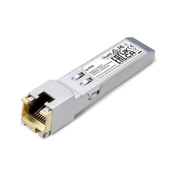 TP-Link TL-SM331T 1000BASE-T RJ45 SFP Module. 100m Reach Over UTP Cat 5e Or Above Cable, 1000BASE-T, TX Disable, Hot Swappable - Leader Electronics