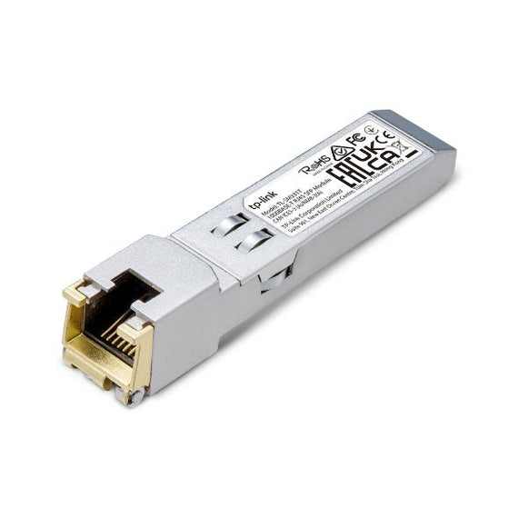 TP-Link TL-SM331T 1000BASE-T RJ45 SFP Module. 100m Reach Over UTP Cat 5e Or Above Cable, 1000BASE-T, TX Disable, Hot Swappable - Leader Electronics