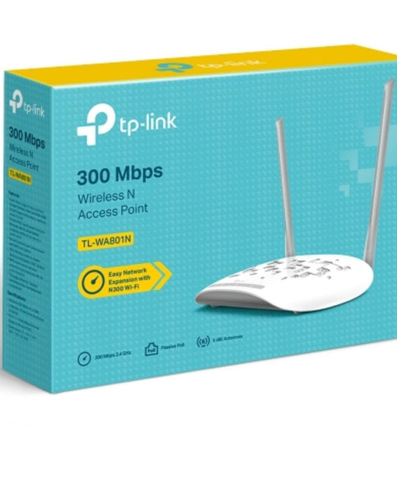 TP-Link TL-WA801N 300Mbps Wireless N Access Point, Multiple Operation Modes, WPA2, Included Passive POE Injector - Leader Electronics