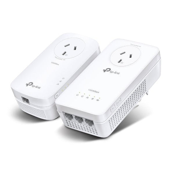 TP-Link TL-WPA8631P KIT AV1300 Gigabit Passthrough Powerline AC Wi-Fi Kit AV2 300Mbps 867Mbps 2x2MU-MIMO 300m Range - Leader Electronics