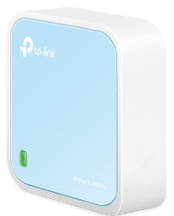 TP-Link TL-WR802N N300 Wireless N Nano Router 2.4GHz 300Mbps 1x100Mbps LAN/WAN 1xMicro USB 802.11bgn Built-in Antenna Pocket Size Travel Router - Leader Electronics