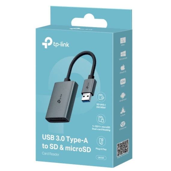TP-Link UA430 USB 3.0 Type-A to SD & microSD 3.0 Card Reader - Leader Electronics