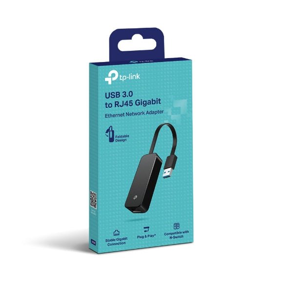 TP-Link UE306 USB 3.0 to Gigabit Ethernet Network Adapter, Foldable and Portable, Suitable for Ultrabook, Nintendo Switch, Linux, Windows 10/8.1 - Leader Electronics