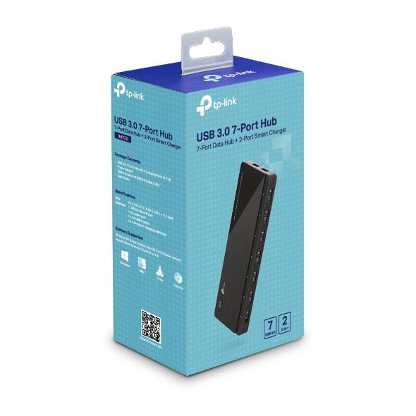 TP-Link UH720 USB 3.0 7-Port Hub with 2 Charging Ports 5V/2.4A 5Gbps transfer speeds for iOS and Android devices - Leader Electronics