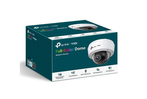 TP-Link VIGI 4MP C240(2.8mm) Full-Color Dome Network Camera, 2.8mm Lens, Smart Detection, 3YW - Leader Electronics