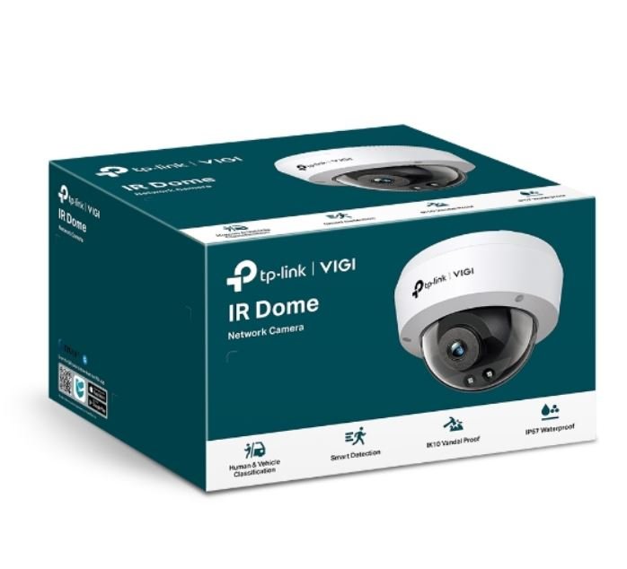 TP-Link VIGI 4MP C240I(4mm) IR Dome Network Camera, 4mm Lens, Smart Detection, 3YW - Leader Electronics